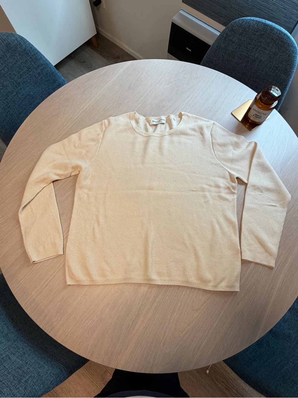 Marc O’Polo Cream Textured Crewneck Sweater (EU Sizing)